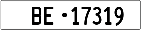 Trailer License Plate